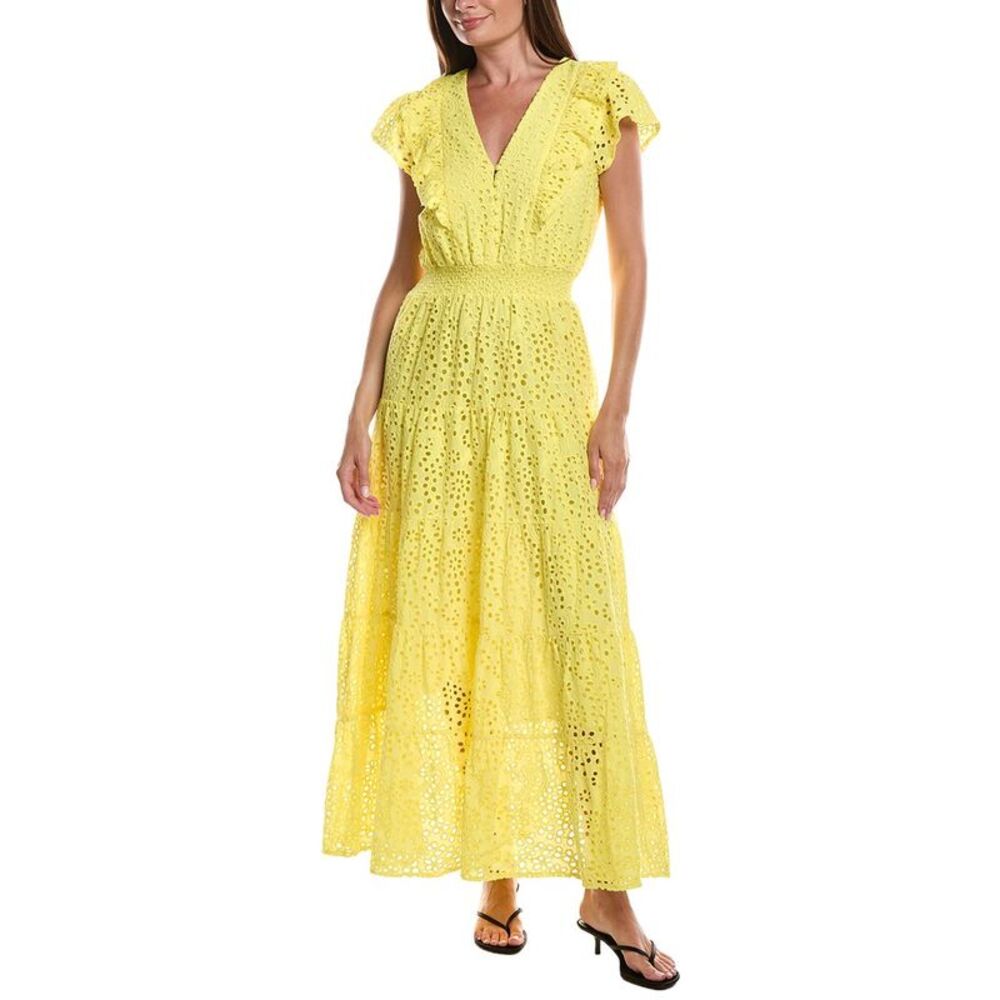 Layered With Love Womens  Embellished Maxi Dress, Yellow